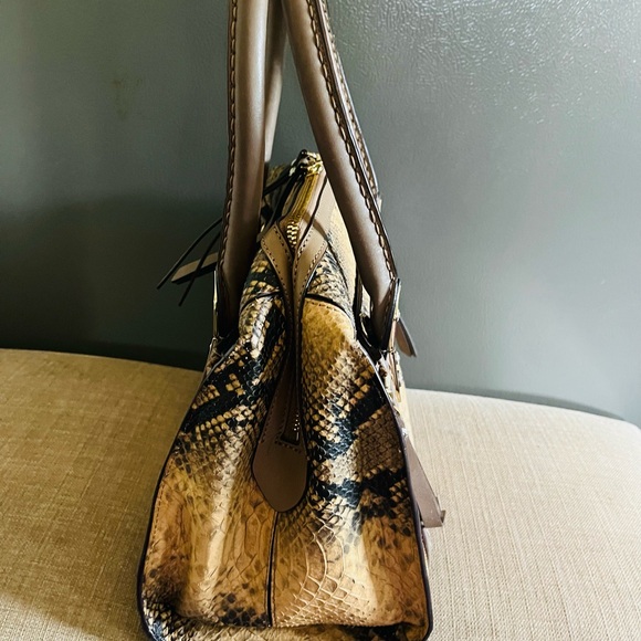 Henri Bendel Leather Python Satchel Bag - Picture 6 of 9